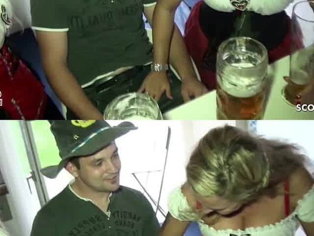 2 German MILFs entice Youthful Hunk to Bang at Oktoberfest