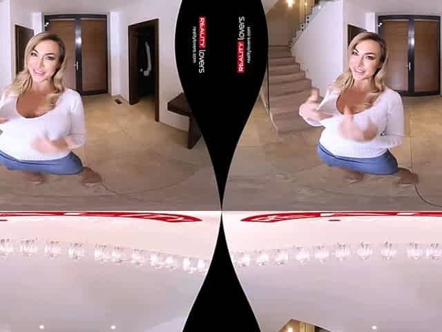 MILF neighbor fucks you in VR
