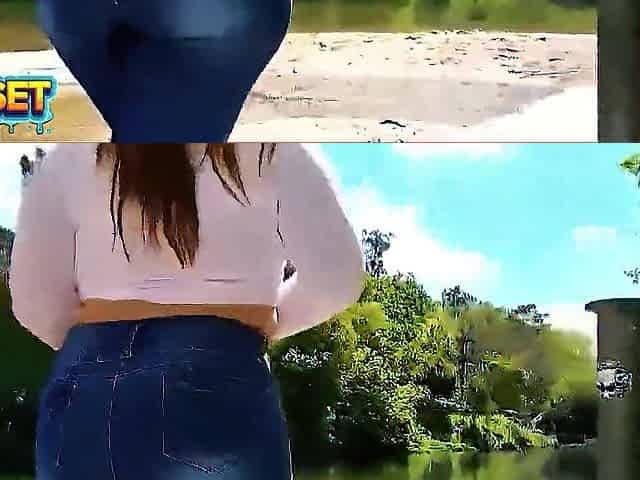 LARGE BUTT LALIN GIRL GETS HER BOOTY DRILLED IN THE RIVER