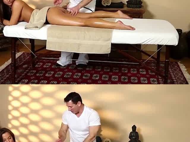 Tanned Skinny Teen 18+ Gave Masseur A Blowjob