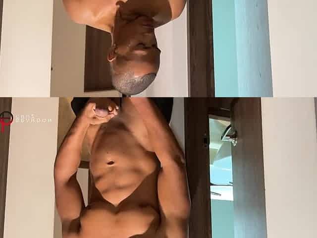 Roomie BBC spies on breasty tiny whilst this babe's bathing - Brandon Cruz a
