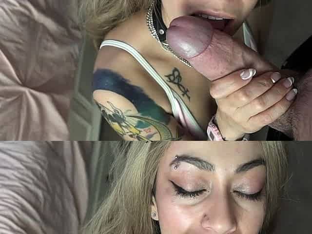 Homemade amateur blonde blowjob