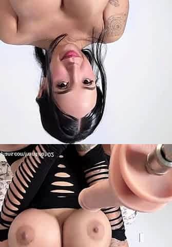 Big boob brunette masturbates on webcam