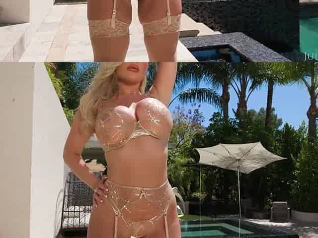 Sexy blonde girl with big tits and ass gets gangbanged by stacked black dudes, who mercilessly destroy all of her holes