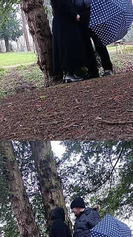 I Played with a Big Cock Outside in the Park, Gave a Blowjob, and Even Peed