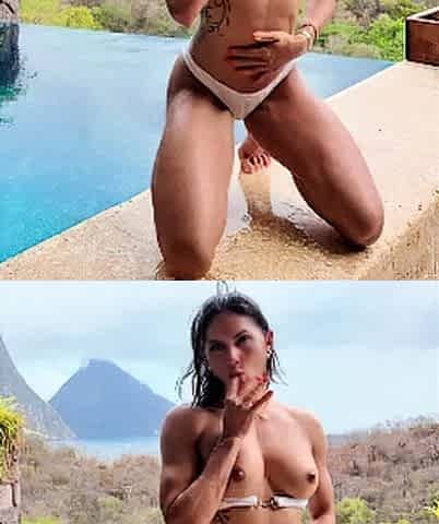 Nasty brunette pornstar with big boobs
