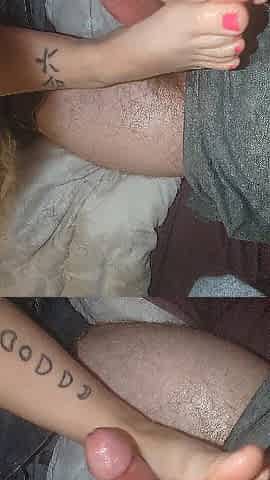 Foot Job & CUM (Small Feet)