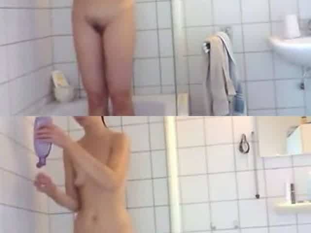 spying my skinny flat breasted niece in shower