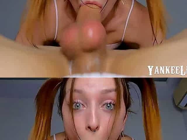 Rough Amateur Blowjob and Cumshot