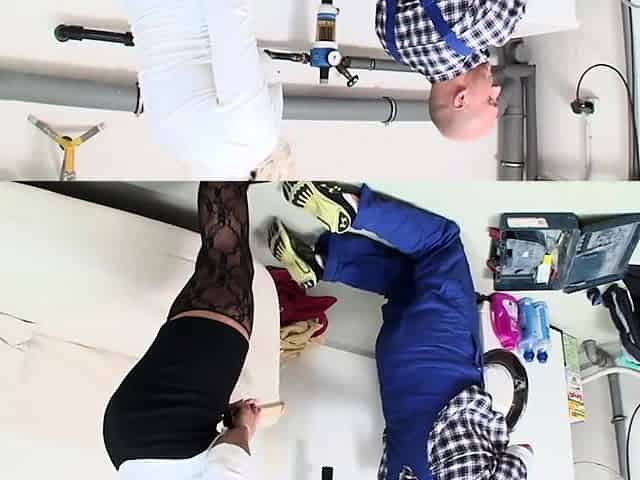 Blonde honey gets arse banged