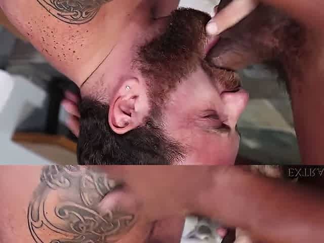 Luka Phoenix And Riley Mitchel In Gagging On A Big Uncut Cock