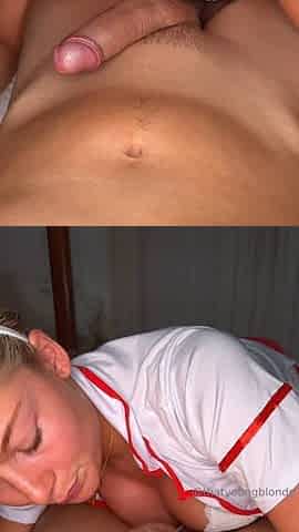 OF MollyMercedes aka ThatYoungBlonde Nurse Sextape Cum On Tits p PPV