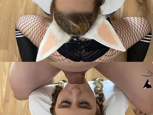 Ardent cutie drilled hard in her throat and vagina/facial