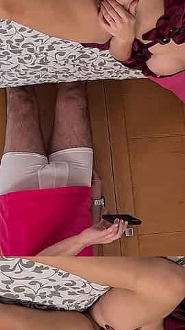 Husband Recorded Video of His Masturbatiing Wife and Didn't Knew That His Friend Sneaked Into Room to Masturbate Also