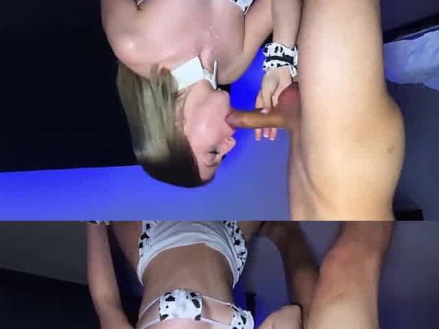 Fa bit of butting churns Milk in her Throat