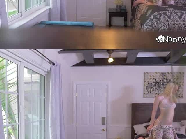 Bulky Schlong Rams Lesbian Nanny's Constricted Snatch - Lily Rader