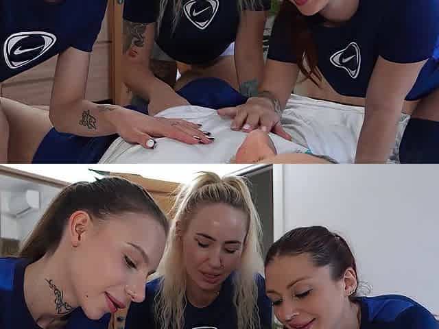 Bella Mur and Allies Comfort Injured Football Player in His Juicy Fantasy