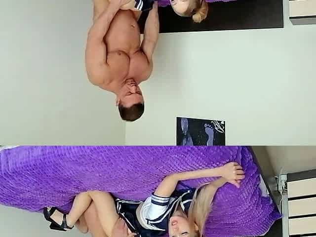 A girl in a sailor costume gets fucked hard in the ass and