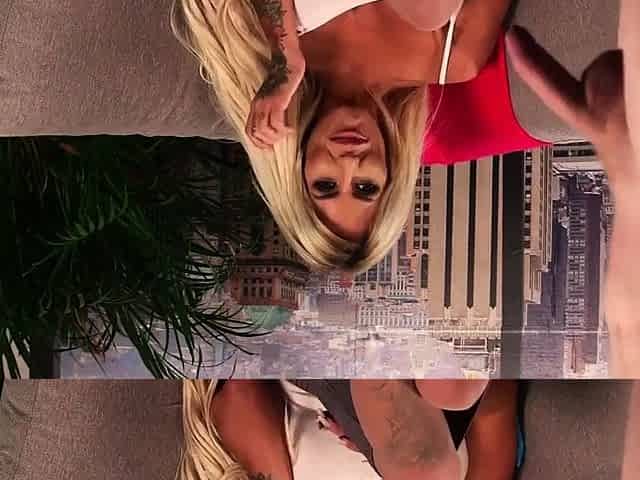 Skanky busty voyeur thot gets horny