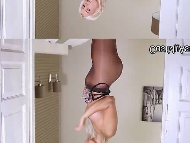 Sliding into PAWG pantyhose blond hair girls amazing cunt