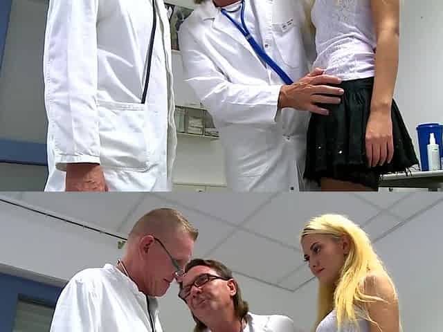 Golden-haired beauty rides dong at medical center