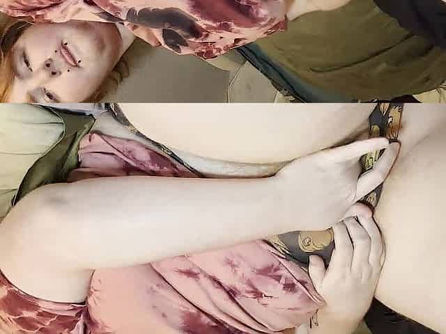 whiny ftm plays with tdick in almost threadbare pants