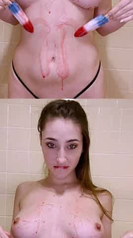 Curly Blonde Teen Records Solo Dildo Masturbation More at