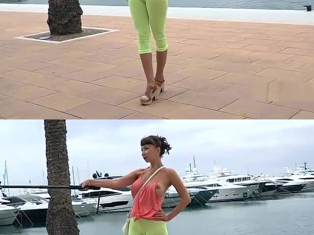 Camel-toe flashing in public