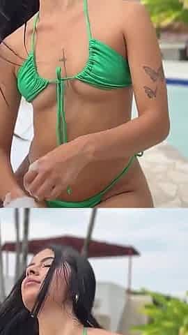 Giving a Blowjob to My Best Friend at the Pool. I Make Him Cum a Lot!
