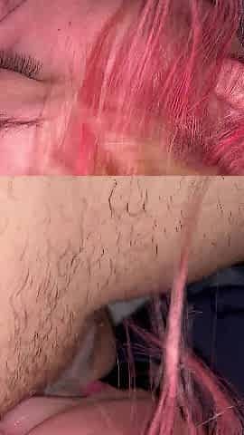 Oral-job close up,Sloppy a lot of Split