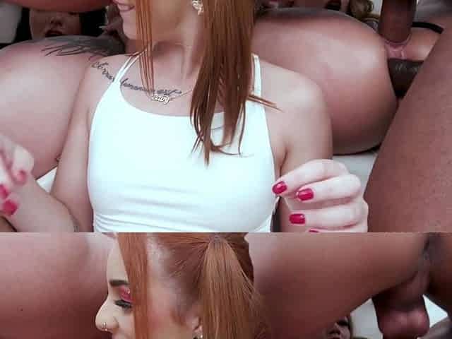 Blonde milf group sex