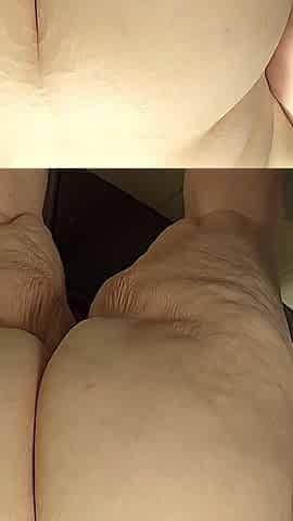 Jamdown26 - White SSBBW Wife Showing off Her Big Fat Ass Close up While Peeing and Gets Her Plush Big Pussy Fucked