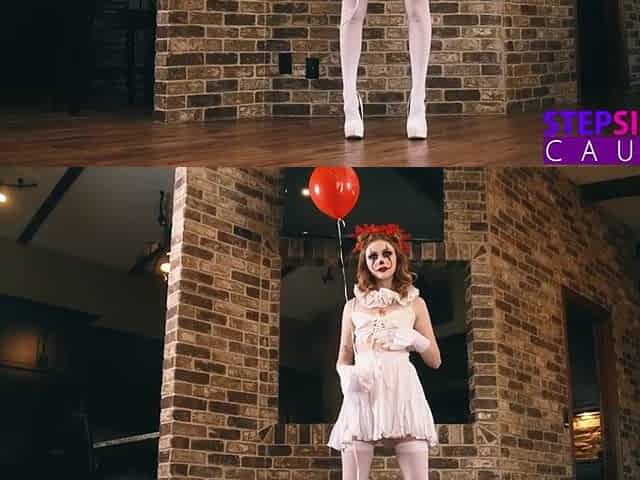 Creepy Clown Scarlet Skies Has Stepbro Screaming in Delight