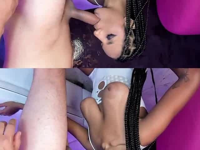 Hawt brunette hair takes the entire weenie down her mouth - deepthroat