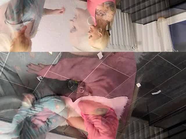 Blonde teen Lesbians in underware