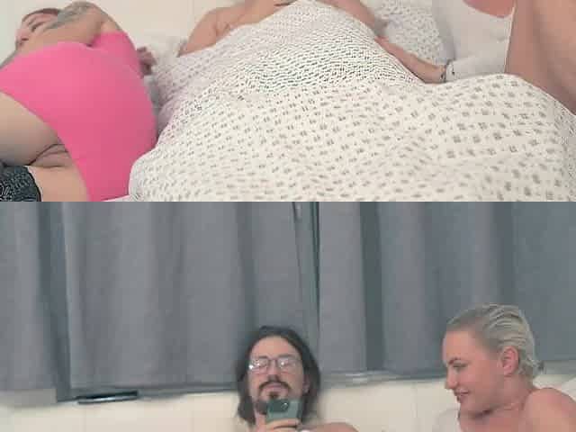 Step Sis and step Mamma share my couch, double Anal widen!