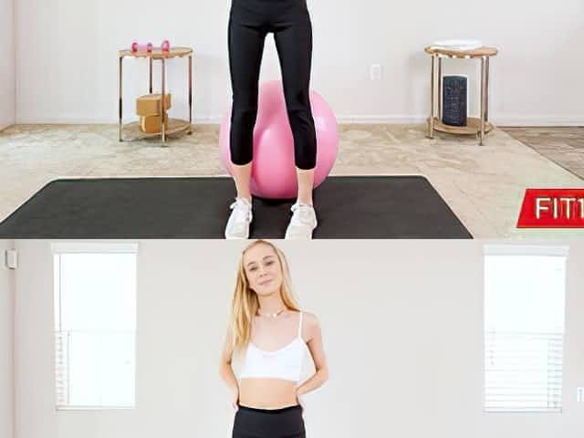 Barely Legal Slim Teen Chanel Shortcake Screws In Yoga Panties