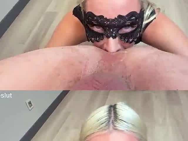 Lace Masked Doxy Rimjob POV