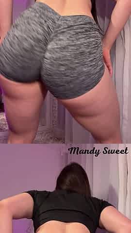 Latina Big Ass Twerking with Gym Shorts and Naked