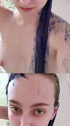 Cute amateur brunette naughty in solo jerking show on camera