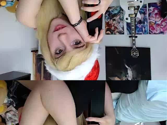 Pretty Hot Blonde Cam Babe Masturbate Solo on Cam