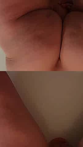 Thick Ass MILF Standing Orgasm on Thick Dildo