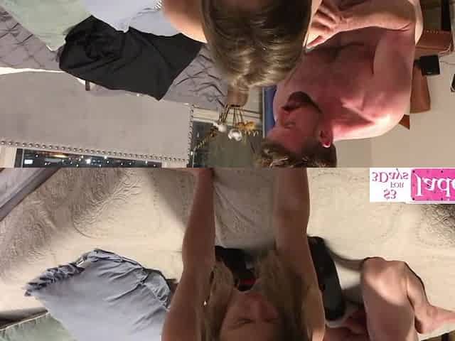 Stepsister fucking while very high after party, pussy licking and fuck