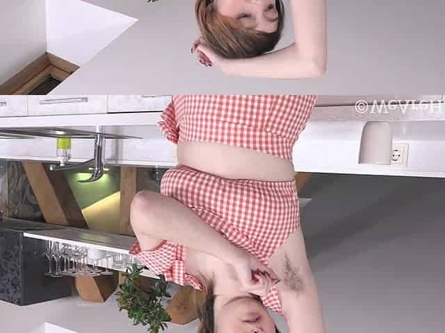 Krista Williams shows her hairy pussy