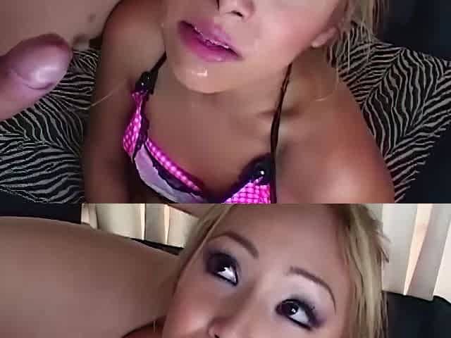 A Blonde Likes Doggy-style Sex And Gives A Deep Throat Blowjob