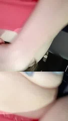 Cute Horny Teen Uses Her Dildo in an Uber Until She Squirts