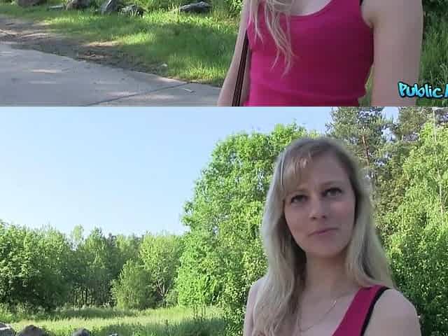 Public Agent - Hawt Blond Drains Balls After Outdoor Casting