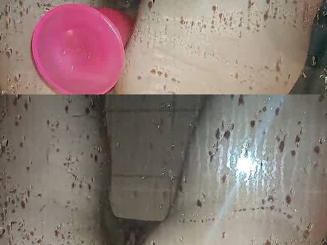 Filmed how the pushed a rubber jock into her anal