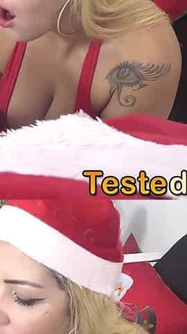 Busty Blonde Got Dick at Christmas