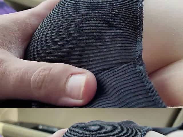 Risky Grinding on Stepbrother with My Large Butt in Taut Leggings